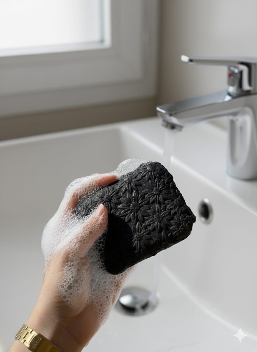 صابونة الفحم – من برند أم سعود - الصورة 3